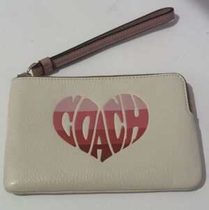 Coach Corner Zip Wristlet Valentines Day Collection